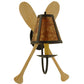 Meyda Lighting Paddle 12" Timeless Bronze Wall Sconce With Amber Mica Shade Glass