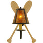 Meyda Lighting Paddle 12" Timeless Bronze Wall Sconce With Amber Mica Shade Glass