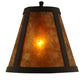 Meyda Lighting Paddle 12" Timeless Bronze Wall Sconce With Amber Mica Shade Glass