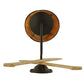 Meyda Lighting Paddle 12" Timeless Bronze Wall Sconce With Amber Mica Shade Glass