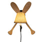 Meyda Lighting Paddle 14" Natural Wood & Textured Black Wall Sconce With Beige Textrene Shade
