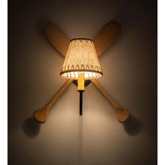 Meyda Lighting Paddle 16" Black Wall Sconce