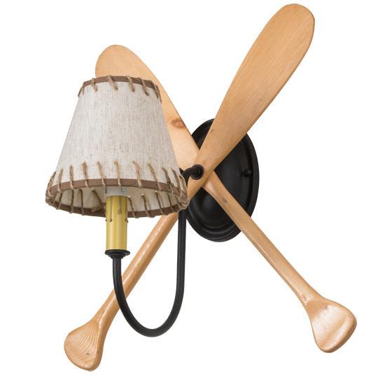 Meyda Lighting Paddle 16" Black Wall Sconce