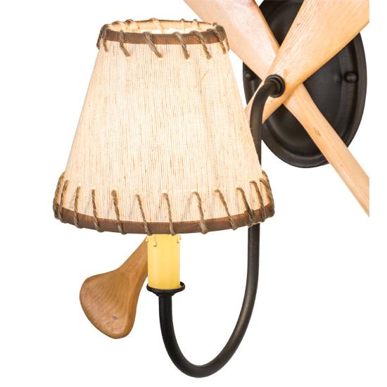 Meyda Lighting Paddle 16" Black Wall Sconce