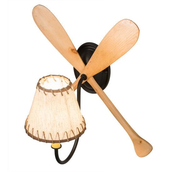 Meyda Lighting Paddle 16" Black Wall Sconce