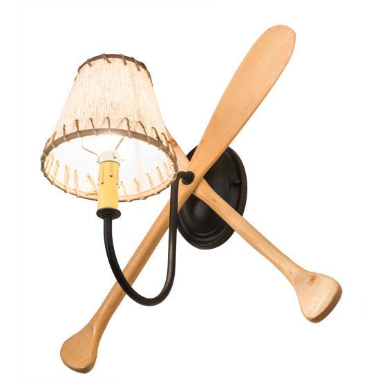 Meyda Lighting Paddle 16" Black Wall Sconce
