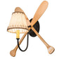Meyda Lighting Paddle 16" Black Wall Sconce
