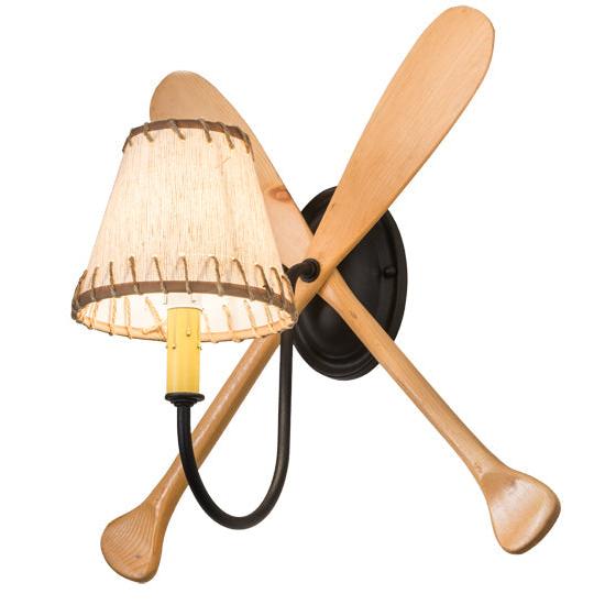 Meyda Lighting Paddle 16" Black Wall Sconce