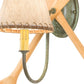 Meyda Lighting Paddle 16" Natural Wood & Tarnished Copper Wall Sconce With Brown & Beige Textrene Shade