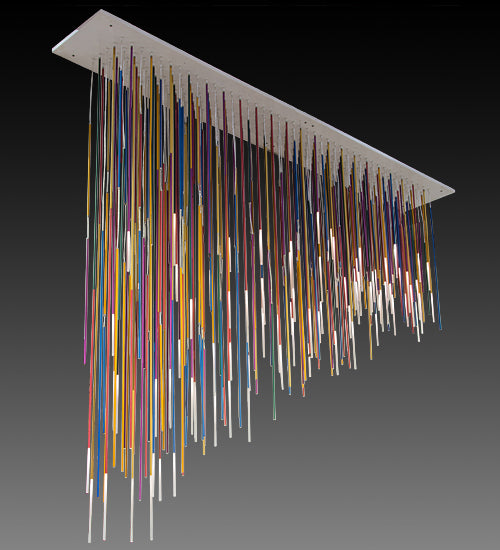 Meyda Lighting Pae Kukuna 144" 107-Light LED Chandelier With Multi-Colored Shade Glass