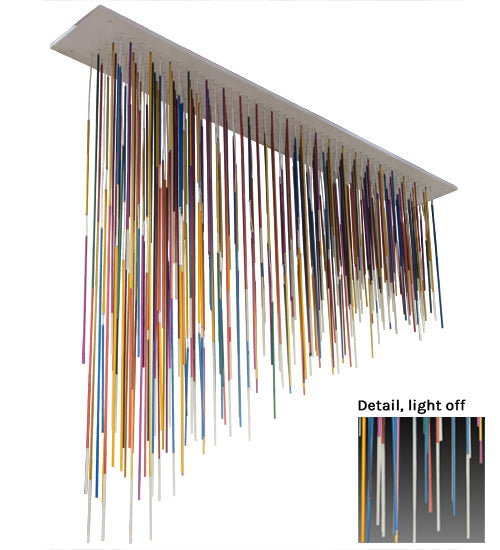 Meyda Lighting Pae Kukuna 144" 107-Light LED Chandelier With Multi-Colored Shade Glass