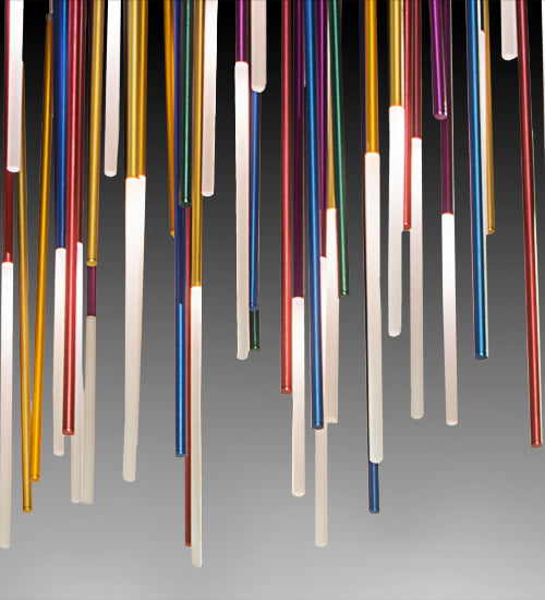 Meyda Lighting Pae Kukuna 144" 107-Light LED Chandelier With Multi-Colored Shade Glass