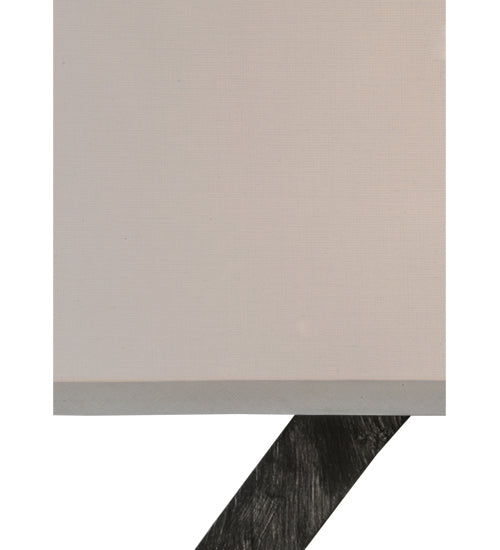Meyda Lighting Paige 28" 2-Light Antique Iron Gate Wall Sconce With White Linen Textrene Shade