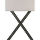 Meyda Lighting Paige 28" 2-Light Antique Iron Gate Wall Sconce With White Linen Textrene Shade