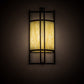 Meyda Lighting Paille 10" LED Cimarron Bronze Wall Sconce With Botticino Idalight Shade