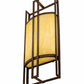 Meyda Lighting Paille 10" LED Cimarron Bronze Wall Sconce With Botticino Idalight Shade
