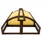 Meyda Lighting Paille 10" LED Cimarron Bronze Wall Sconce With Botticino Idalight Shade