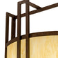 Meyda Lighting Paille 10" LED Cimarron Bronze Wall Sconce With Botticino Idalight Shade