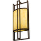 Meyda Lighting Paille 10" LED Cimarron Bronze Wall Sconce With Botticino Idalight Shade