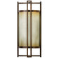 Meyda Lighting Paille 5" LED Cimarron Bronze Wall Sconce With Faded Champagne Gold Textrene Shade