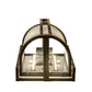 Meyda Lighting Paille 5" LED Cimarron Bronze Wall Sconce With Faded Champagne Gold Textrene Shade