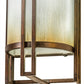 Meyda Lighting Paille 5" LED Cimarron Bronze Wall Sconce With Faded Champagne Gold Textrene Shade