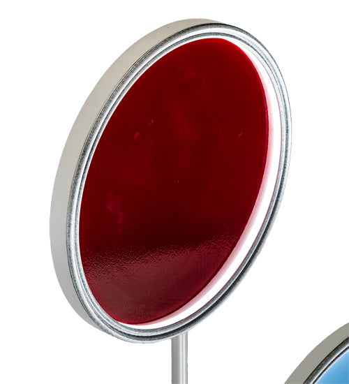 Meyda Lighting Paletta 213661 74" LED White & Silver Metallic Wall Sconce With Multi-Colored Shade