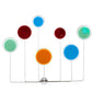 Meyda Lighting Paletta 213661 74" LED White & Silver Metallic Wall Sconce With Multi-Colored Shade