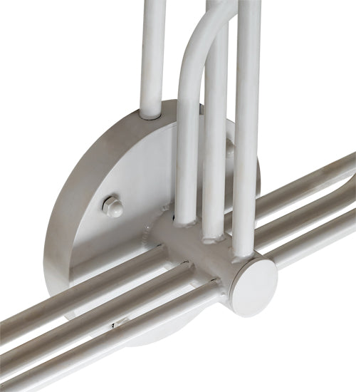 Meyda Lighting Paletta 68" LED White & Silver Metallic Wall Sconce With Multi-Colored Shade