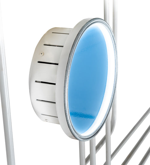 Meyda Lighting Paletta 68" LED White & Silver Metallic Wall Sconce With Multi-Colored Shade