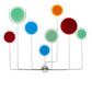 Meyda Lighting Paletta 68" LED White & Silver Metallic Wall Sconce With Multi-Colored Shade
