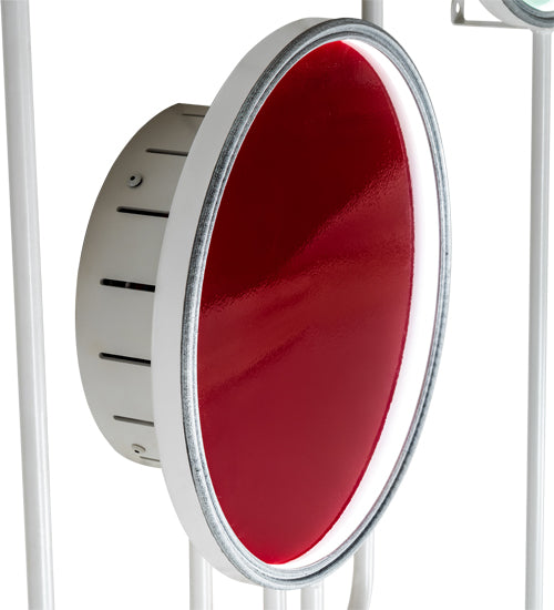 Meyda Lighting Paletta 71" LED White & Silver Metallic Wall Sconce With Multi-Colored Shade
