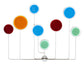 Meyda Lighting Paletta 74" LED White & Silver Metallic Wall Sconce With Multi-Colored Shade
