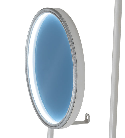 Meyda Lighting Paletta 82" LED White & Silver Metallic Wall Sconce With Multi-Colored Shade