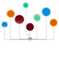 Meyda Lighting Paletta 82" LED White & Silver Metallic Wall Sconce With Multi-Colored Shade