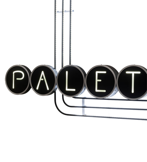Meyda Lighting Paletta 85" LED Solar Black Wall Sconce With White Statuario Idalight Shade