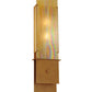 Meyda Lighting Palissade 12" 2-Light Metallic Bronze Wall Sconce With Beige Iridescent Shade Glass