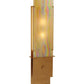 Meyda Lighting Palissade 12" 2-Light Metallic Bronze Wall Sconce With Beige Iridescent Shade Glass
