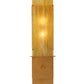 Meyda Lighting Palissade 12" 2-Light Metallic Bronze Wall Sconce With Beige Iridescent Shade Glass