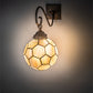 Meyda Lighting Pallavolo 11" Antique Copper Wall Sconce With Beige Iridescent Shade Glass
