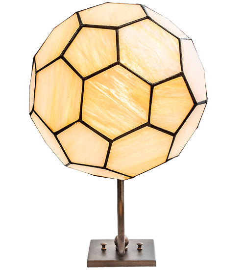 Meyda Lighting Pallavolo 11" Antique Copper Wall Sconce With Beige Iridescent Shade Glass