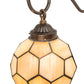 Meyda Lighting Pallavolo 11" Antique Copper Wall Sconce With Beige Iridescent Shade Glass