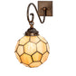 Meyda Lighting Pallavolo 11" Antique Copper Wall Sconce With Beige Iridescent Shade Glass