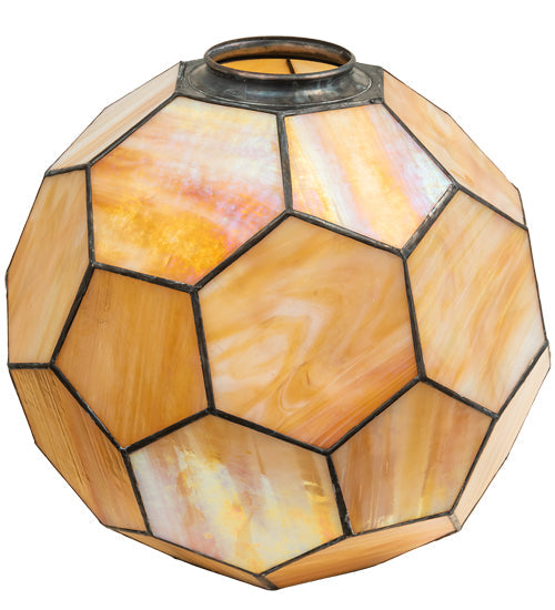 Meyda Lighting Pallavolo 14" Beige Iridescent Shade Glass