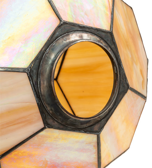 Meyda Lighting Pallavolo 14" Beige Iridescent Shade Glass