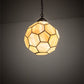 Meyda Lighting Pallavolo 14" Mahogany Bronze Ceiling Pendant Light With Beige Iridescent Shade Glass
