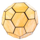 Meyda Lighting Pallavolo 14" Mahogany Bronze Ceiling Pendant Light With Beige Iridescent Shade Glass