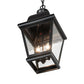 Meyda Lighting Palmer 12" 2-Light Black Patina Pendant Light With Clear Seeded Shade Glass