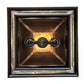 Meyda Lighting Palmer 12" 2-Light Black Patina Pendant Light With Clear Seeded Shade Glass