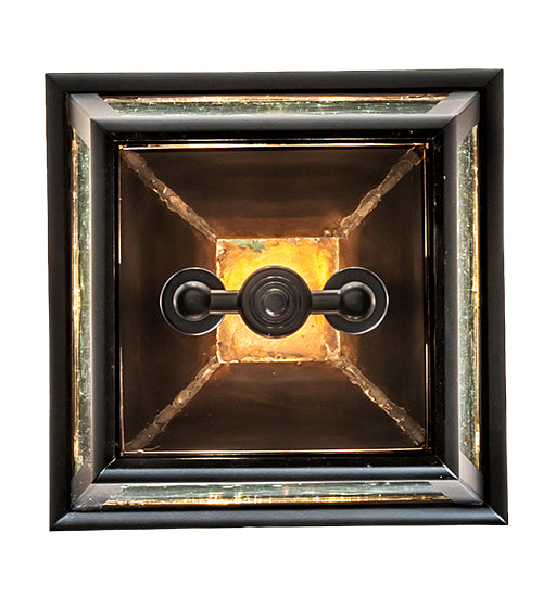 Meyda Lighting Palmer 12" 2-Light Black Patina Pendant Light With Clear Seeded Shade Glass